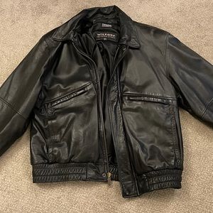 Genuine Wilson black leather jacket with removable thinsulate 3M insert